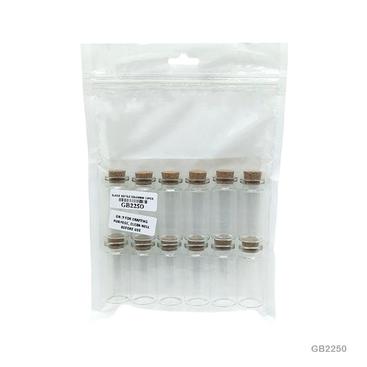 Gift To Love | Message Glass Bottle | Size : 22 Mm X 50 Mm | Pcs : 12 Pcs | Code : GB2250