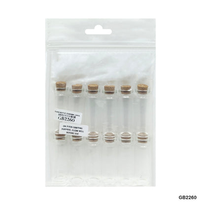 Gift To Love | Message Glass Bottle | Size : 22 Mm X 60 Mm | Pcs : 12 Pcs | Code : GB2260