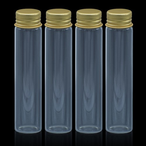 Gift To Love | Mini Glass Bottles With Gold Cap 25ML 22X100MM 4Pc | Code : GB22X25ML