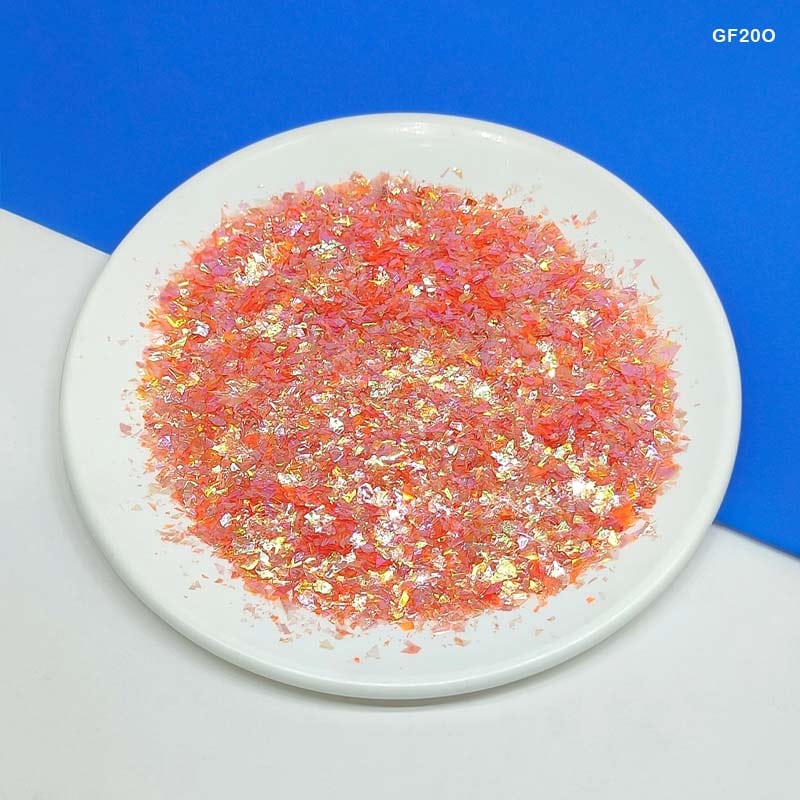 Gift To Love | Glittering Flakes | Color : Orange | Size : 20 Gm | Code : GF20O