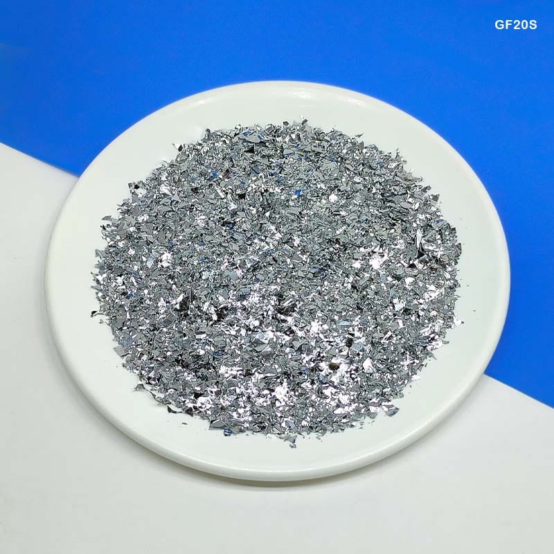 Gift To Love | Glittering Flakes | Color : Silver | Size : 20 Gm | Code : GF20S