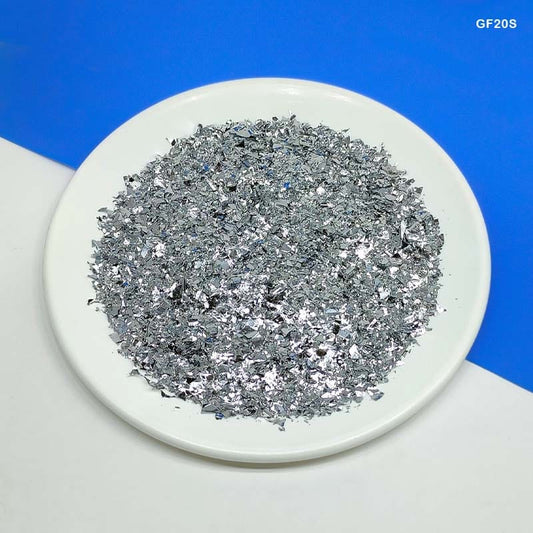 Gift To Love | Glittering Flakes | Color : Silver | Size : 20 Gm | Code : GF20S