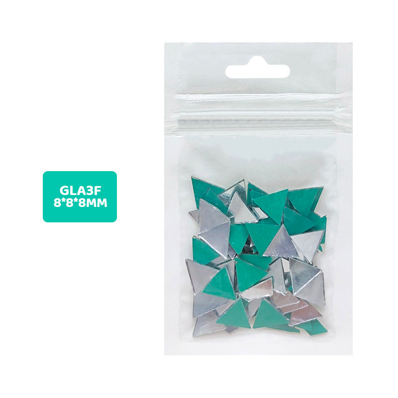 Gift To Love | Mirror Glass Triangle | Size : 8 Mm X 8 Mm X 8 Mm | Code : GLA3F