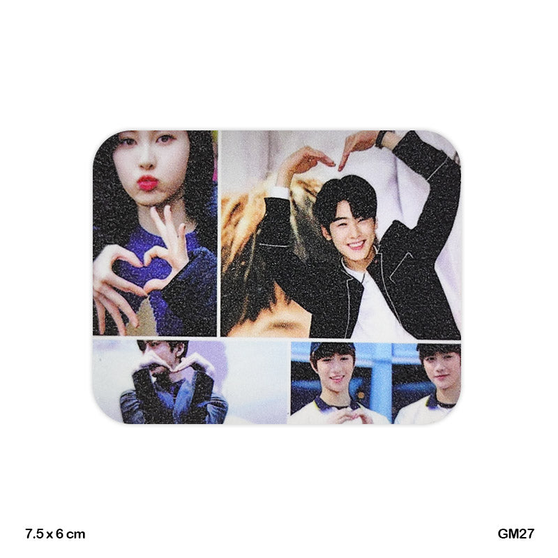 Gift To Love | Glitter Printed Fridge Magnet | Size : 6 X 7.5 Cm | Code : GM27