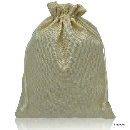 Gift To Love | Gift Pouch Cloth Jute | Size : 15 X 20 Cm | Pcs : 4 No | Code : GP15X20-J