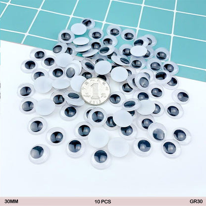Gift To Love | Googly Eye Round | Size : 30 Mm | Pcs : 10 Pcs | Code : GR30