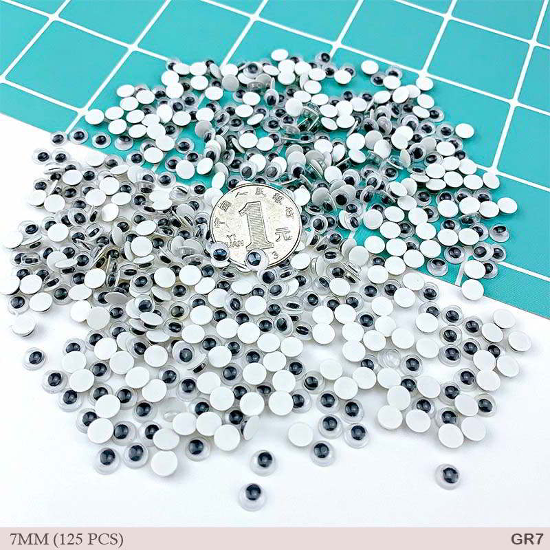 Gift To Love | Googly Eye Round | Size : 7 Mm | Pcs : 125 Pcs | Code : GR7