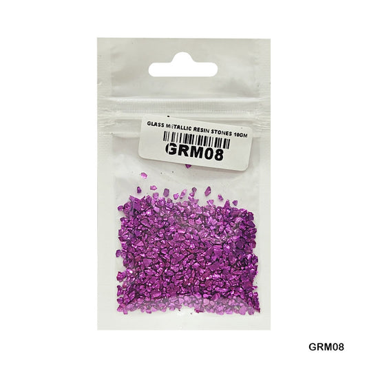 Gift To Love | Glass Metallic Resin Stones | Pcs : 10 Gm | Code : GRM08