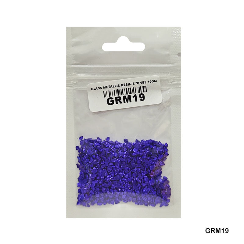 Gift To Love | Glass Metallic Resin Stones | Pcs : 10 Gm | Code : GRM19
