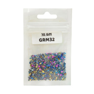 Gift To Love | Glass Metallic Resin Stones | Pcs : 10 Gm | Code : GRM32