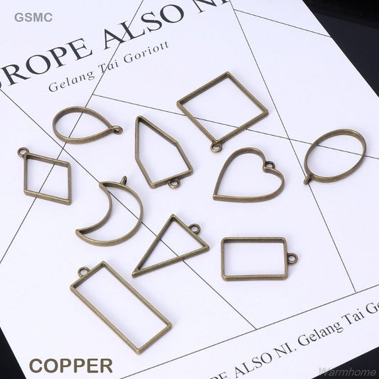 Gift To Love | Bezels Mix Shape Set | Color : Copper | Pcs : 10 Pcs | Code : GSMC
