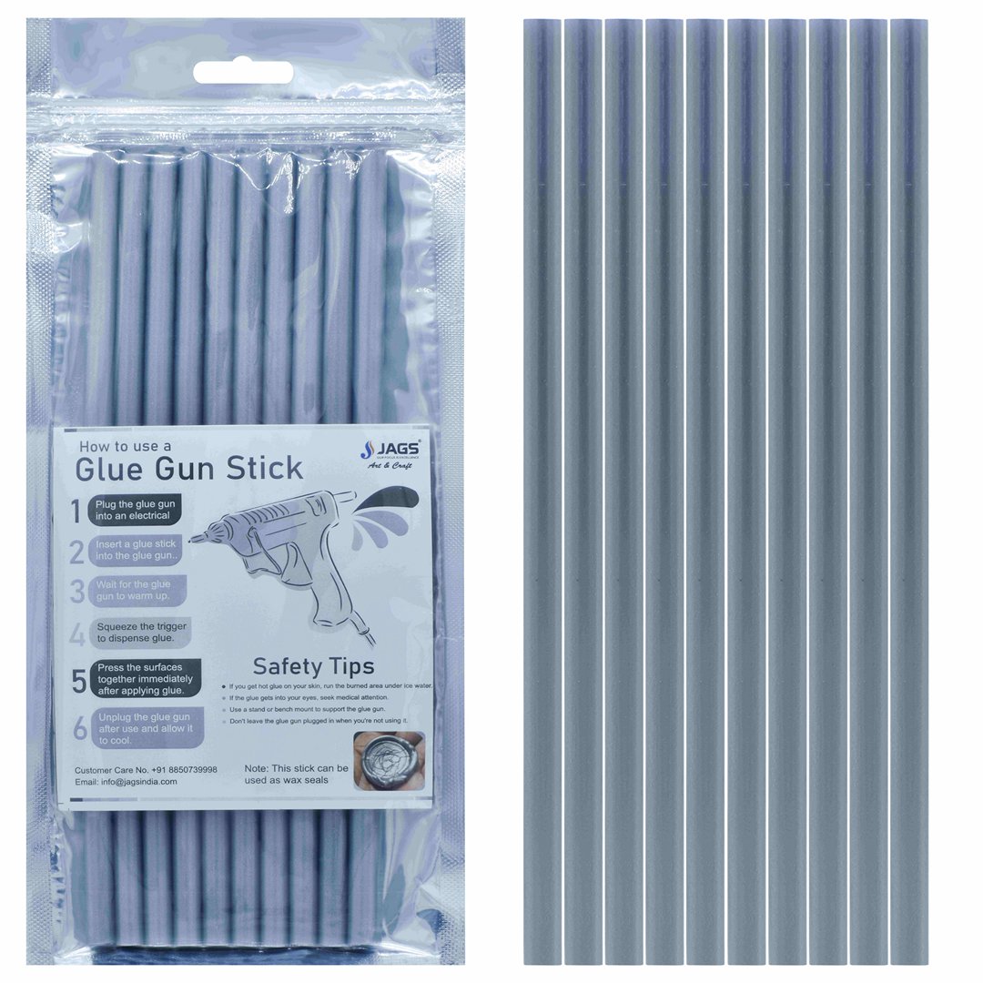 Gift To Love | Glue Stick Thin | Color : Silver | Size : 7 Mm X 20 Cm | Pcs : 10 Pcs | Code : GST10P-SR