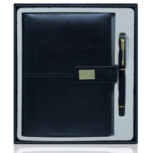 Gift To Love | Gifts Set Diary Gold Clip With Ball Pen Black | Code : GSWD00-7