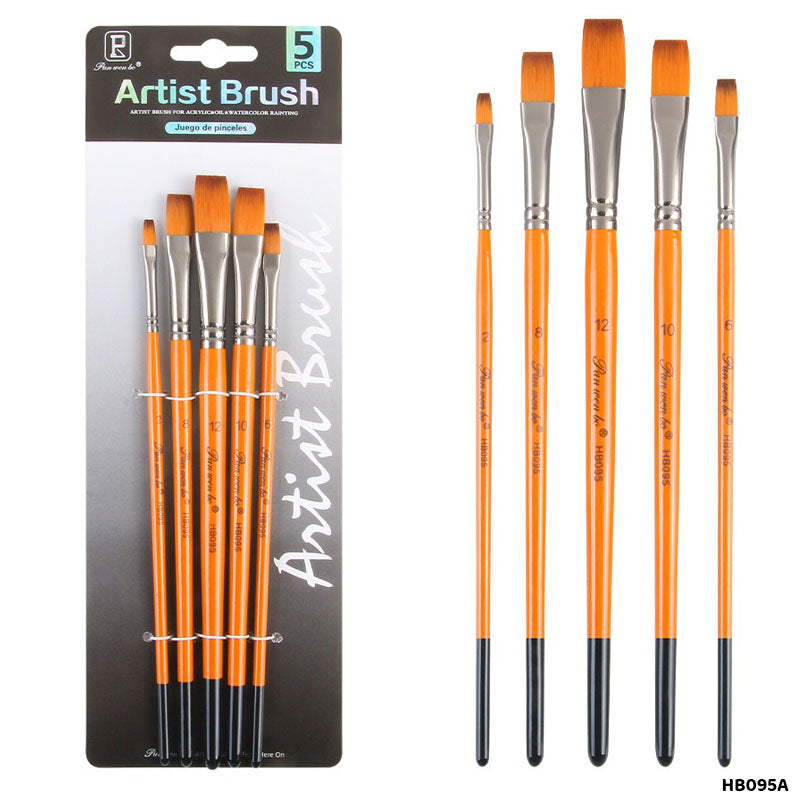 Gift To Love | Paint Brush Flat | Pcs : 5 Pc | Code : HB095A