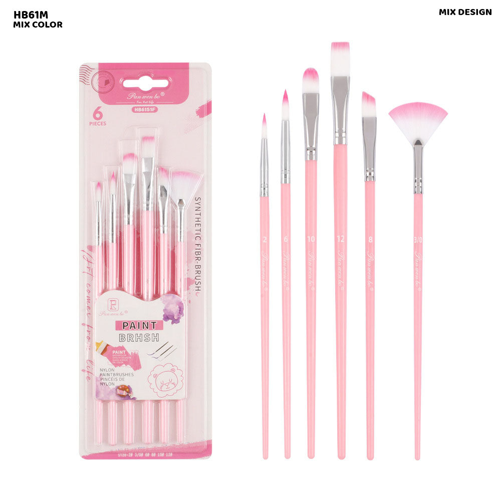 Gift To Love | Paint Brush Mixed | Pcs : 6 Pc | Code : HB61M