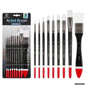 Gift To Love | Paint Brush | Color : Black Handle | Pcs : 9 Pc | Code : HB8098H