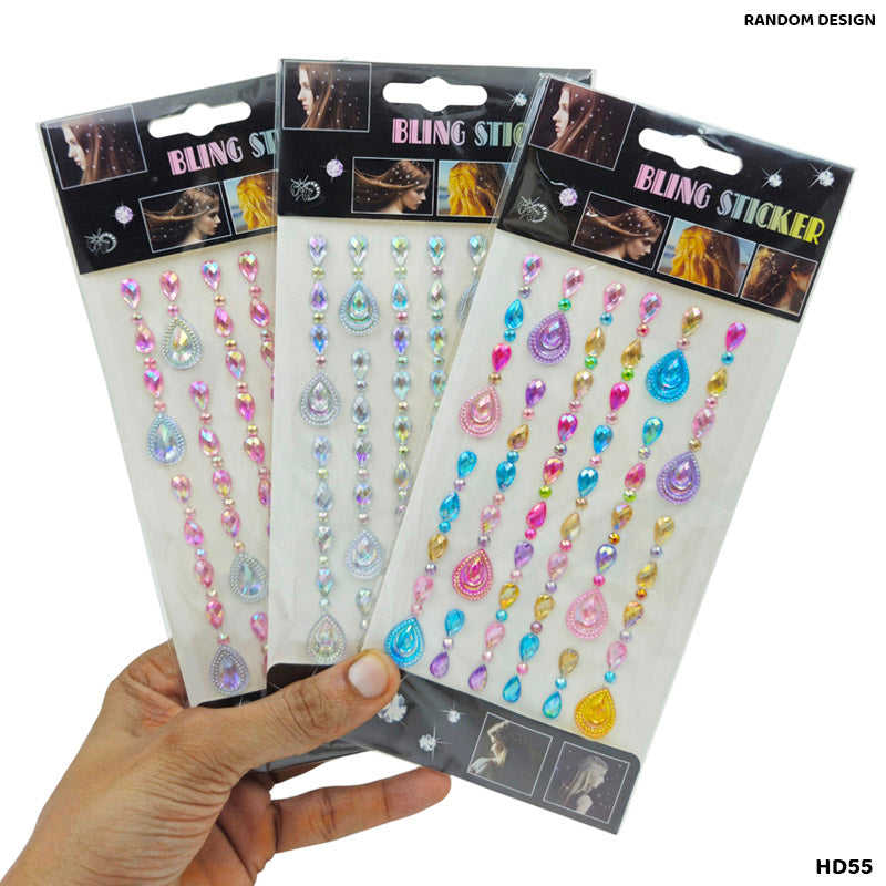 Gift To Love | Bling Sticker Strip And Big Flower Sticker | Code : HD55