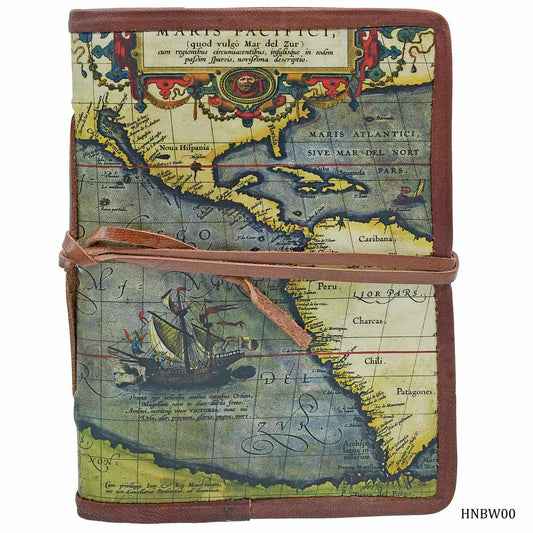 Gift To Love | Handmade Notebook World Map Leather | Code : HNBW00