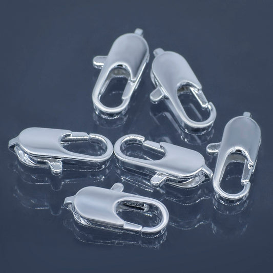 Gift To Love | Imitation Jewellery Lobster Claw Clasps | Color : Silver | Pcs : 6 Pcs | Code : IJLH-04
