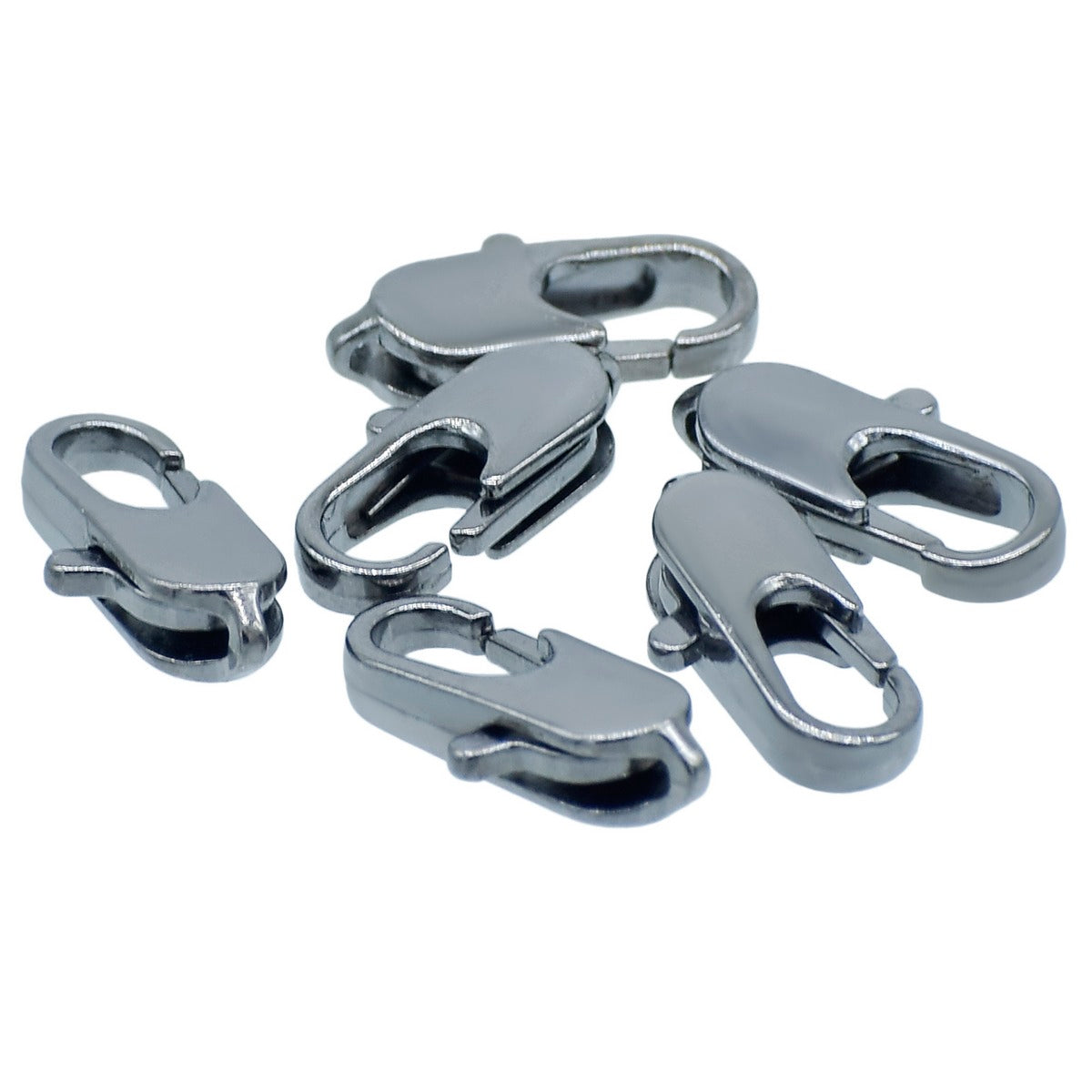 Gift To Love | Imitation Jewellery Lobster Claw Clasps | Color : Gunmetal | Pcs : 6 Pcs | Code : IJLH-06