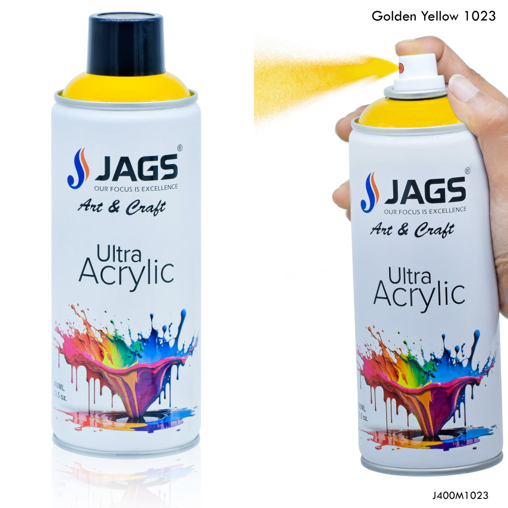 Gift To Love | Spray Ultra Acrylic | Color : Golden Yellow | Size : 400 Ml | Code : J400M1023