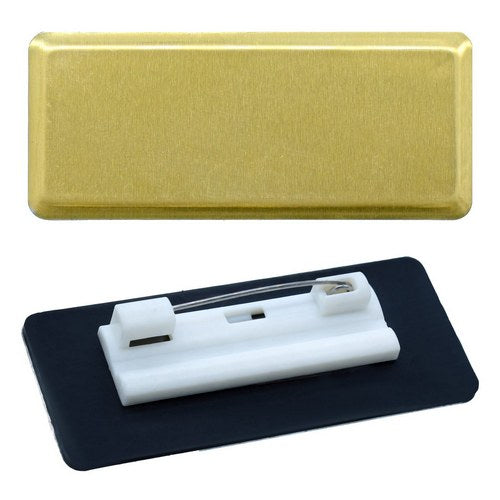 Gift To Love | Jags Aluminium Batch Whith Safety Pin 60X25MM Golden | Code : JABW01