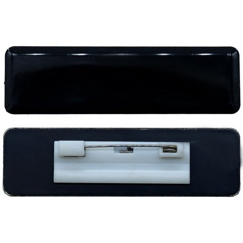 Gift To Love | Jags Aluminium Batch Whith Safety Pin 70X20MM Black | Code : JABW08