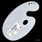 Gift To Love | Acrylic Palette Oval | Color : White | Size : 13 X 7 Small | Code : JAGSAPW7
