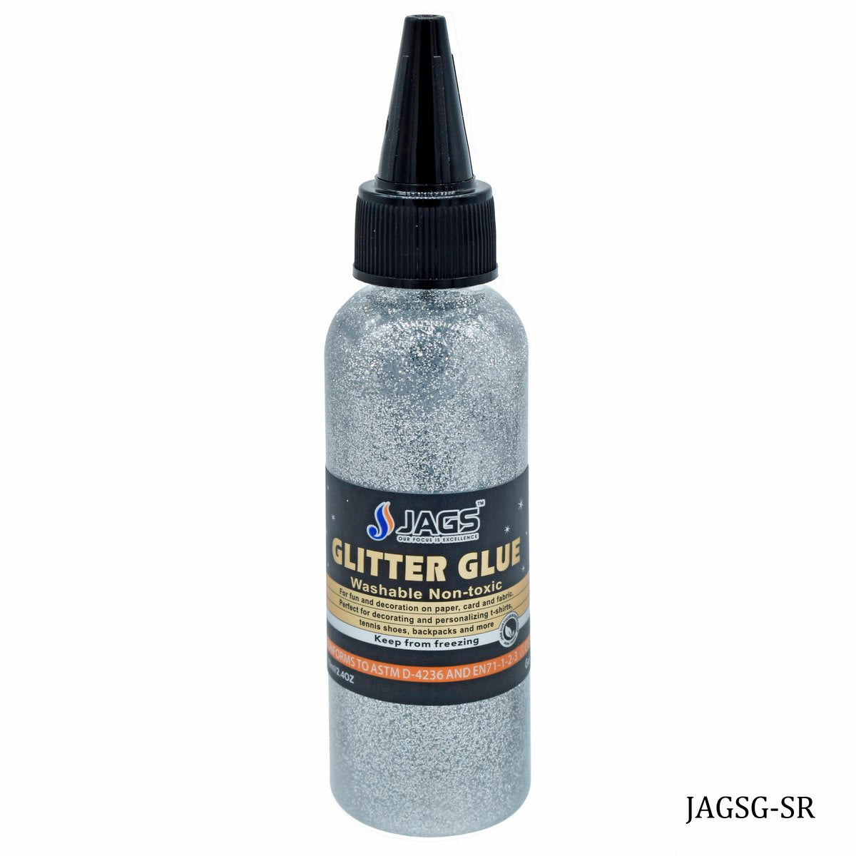 Gift To Love | Glitter Glue | Color : Silver | Size : 50 Ml | Code : JAGSG-SR
