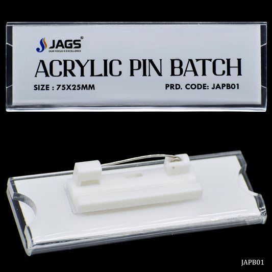 Gift To Love | Acrylic Pin Batch | Size : 75 X 25 Mm | Code : JAPB01