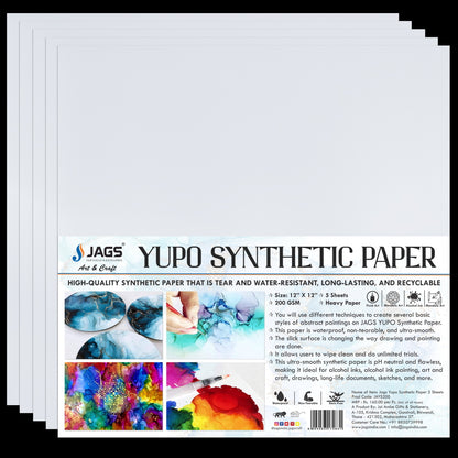 Gift To Love | Yupo Synthetic Paper | Size : 12 X 12 Inch | Pcs : 5 Sheets | Code : JAYS200