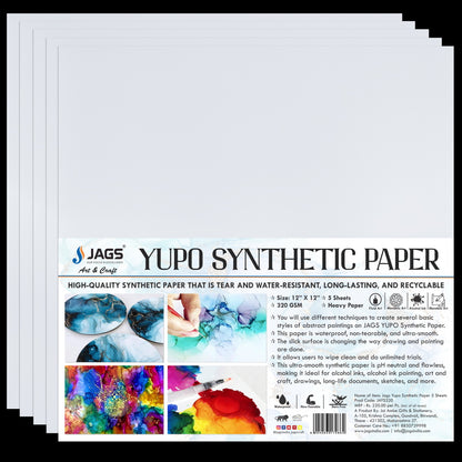 Gift To Love | Yupo Synthetic Paper | Size : 12 X 12 Inch | Pcs : 5 Sheets | Code : JAYS320