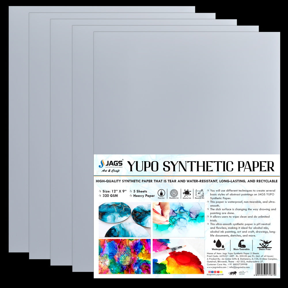 Gift To Love | Yupo Synthetic Paper | Size : 9 X 12 Inch | Pcs : 5 Sheets | Code : JAYS321