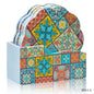 Gift To Love | Tea Coaster Printed Flower Mix Design | Pcs : 6 Pcs Set | Code : JB812-A