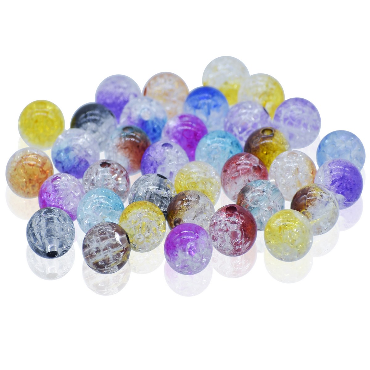 Gift To Love | Craft Beads Crystal | Color : Multicolour | Size : 10 Mm | Pcs : 20 Gsm | Code : JBCM10MM