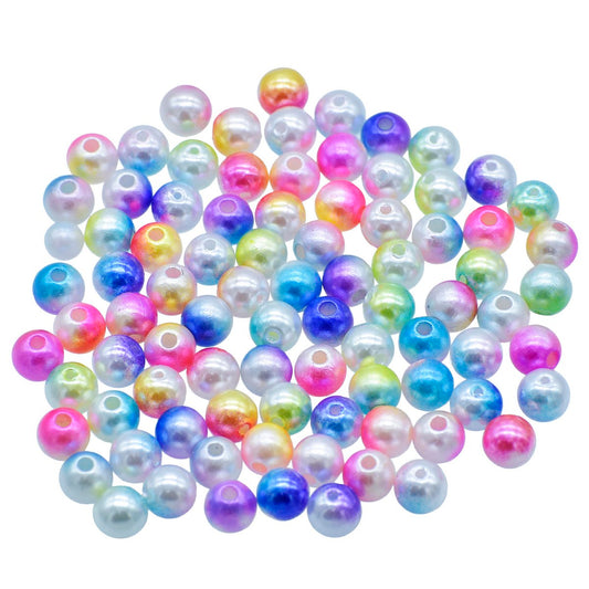 Gift To Love | Beads Pastel Rainbow | Color : Multicolour | Size : 8 Mm | Pcs : 20 Gsm | Code : JBRT8MM