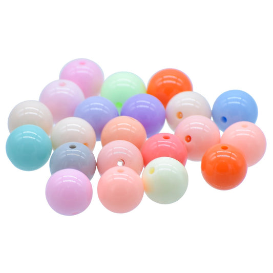 Gift To Love | Craft Bead Pastel | Color : Multicolour | Size : 12 Mm | Pcs : 20 Gsm | Code : JBSP12MM