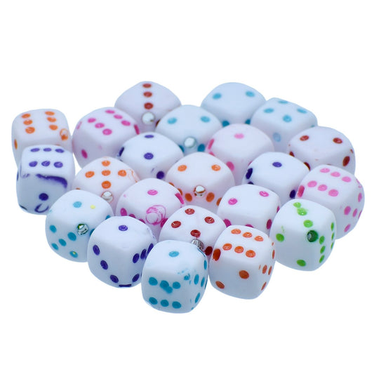 Gift To Love | Craft Beads Ludo Square | Size : 8 X 8 Mm | Pcs : 10 Gm | Code : JCB219