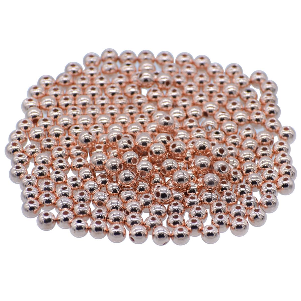Gift To Love | Craft Beads Round | Color : Copper | Size : 6 Mm | Pcs : 25 Gsm | Code : JCBCR6MM
