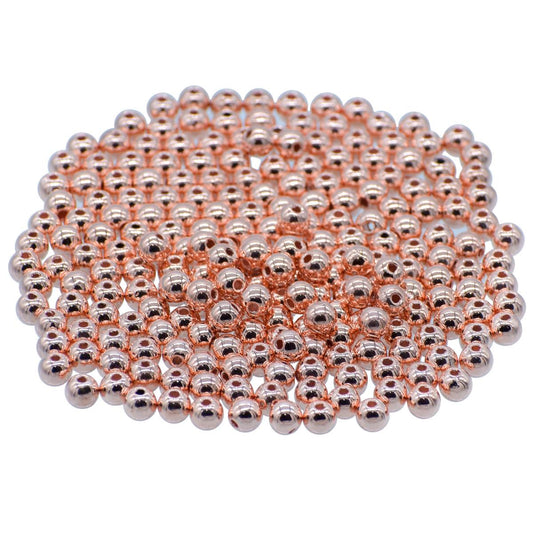 Gift To Love | Craft Beads Round | Color : Copper | Size : 6 Mm | Pcs : 25 Gsm | Code : JCBCR6MM