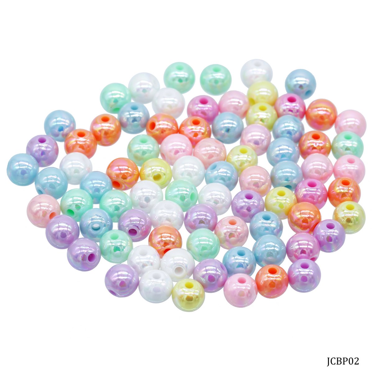 Gift To Love | Craft Beads | Color : Pastel Colours | Size : 8 Mm | Pcs : 20 Gsm | Code : JCBP02