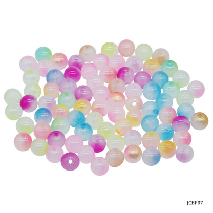 Gift To Love | Craft Beads Transparent | Color : Pastel Colours | Size : 8 Mm | Pcs : 20 Gsm | Code : JCBP07