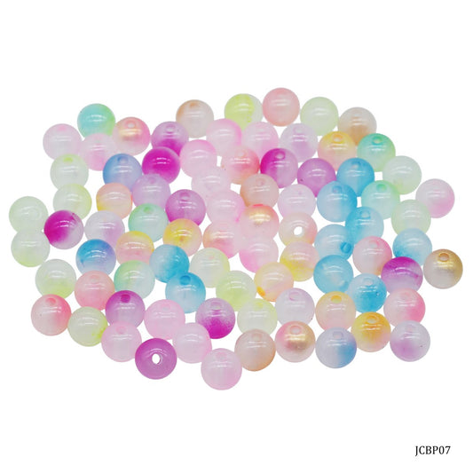 Gift To Love | Craft Beads Transparent | Color : Pastel Colours | Size : 8 Mm | Pcs : 20 Gsm | Code : JCBP07