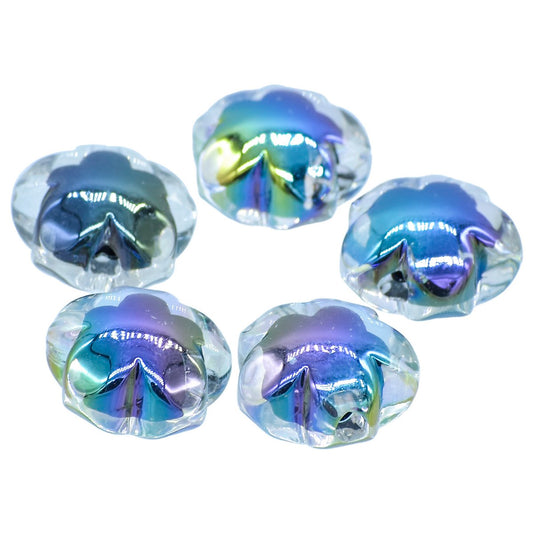 Gift To Love | Beads Two Colour Rainbow Flower | Pcs : Set Of 5 Pcs | Code : JCCP47