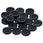 Gift To Love | Craft Decorative Button Round | Color : Black | Size : 15 Mm | Pcs : 20 Pcs | Code : JCDBD15MM