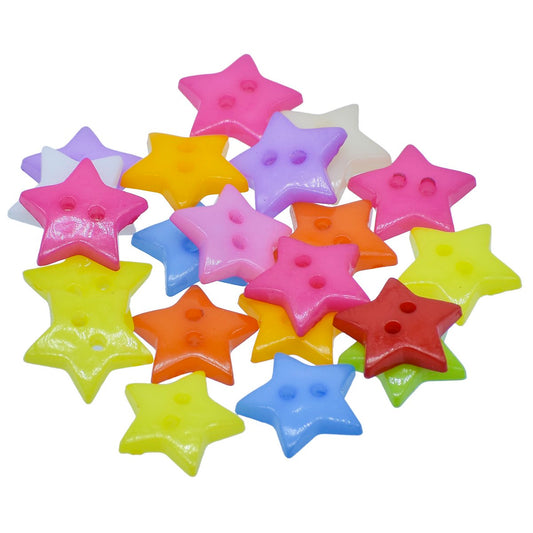 Gift To Love | Craft Decorative Button Star | Size : 24L | Pcs : 20 Pcs | Code : JCDBP13