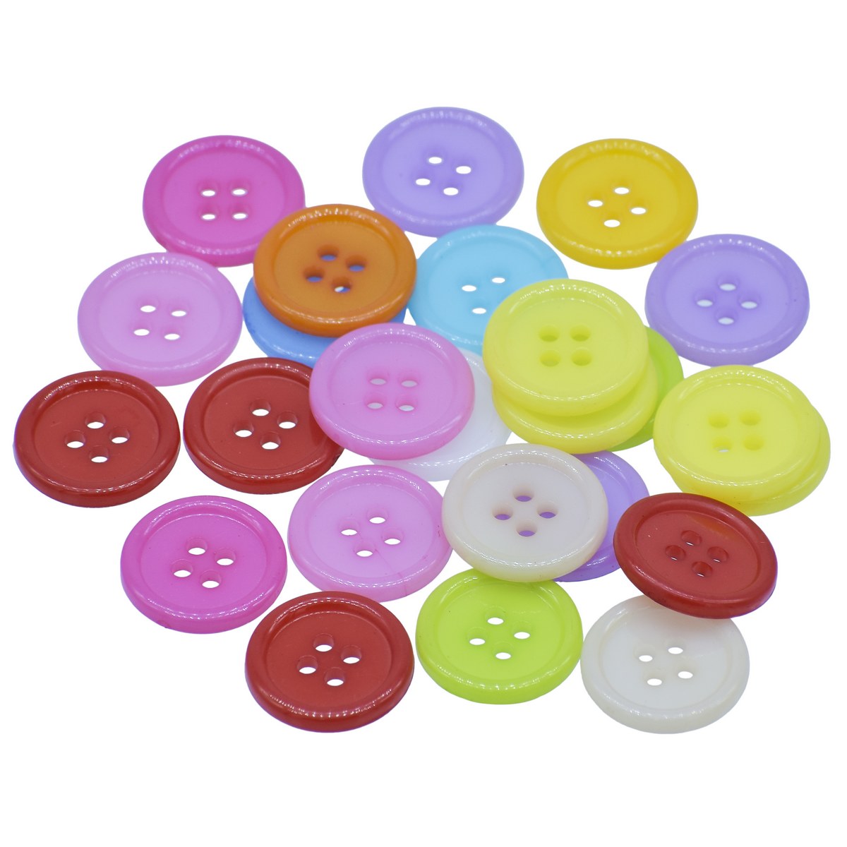 Gift To Love | Craft Decorative Button Round | Size : 28L | Pcs : 25 Pcs | Code : JCDBP18