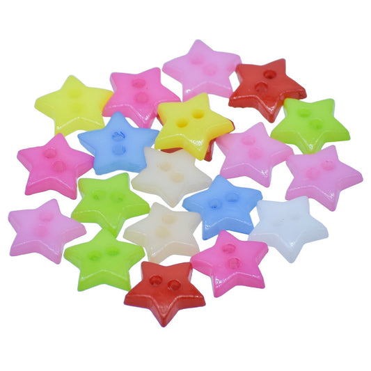 Gift To Love | Craft Decorative Button Star | Size : 20L | Pcs : 20 Pcs | Code : JCDBP25