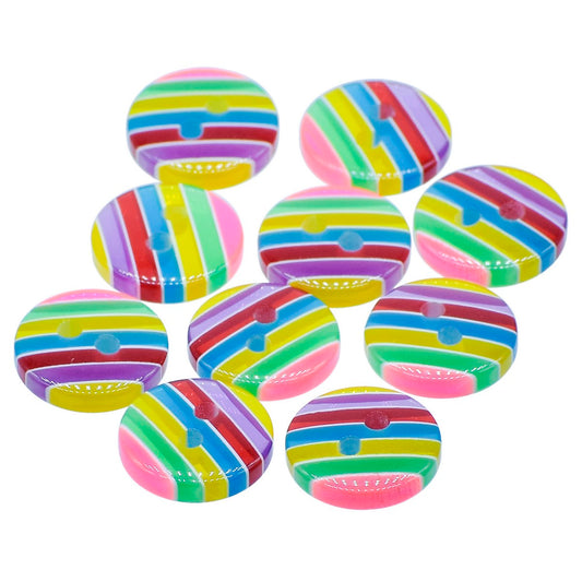 Gift To Love | Craft Decorative Button Round Lining | Size : 18L | Pcs : 10 Pcs | Code : JCDBP38