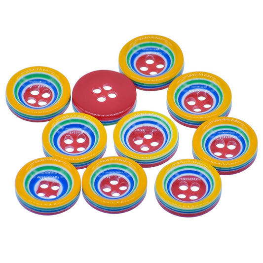 Gift To Love | Craft Decorative Button Round Printed | Size : 20L | Pcs : 10 Pcs | Code : JCDBP39